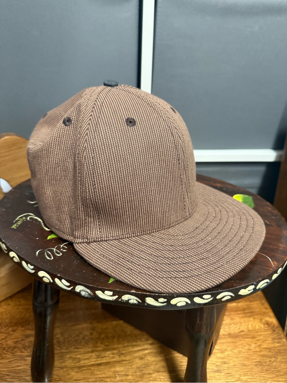 Flipside Hats SnapBack Ball Cap Brown Eco Stripe